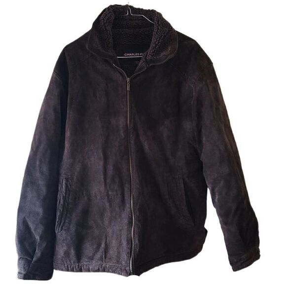 Charles Klein Men's Dark Brown Leather Insulated Jacket - Picture 1 of 5